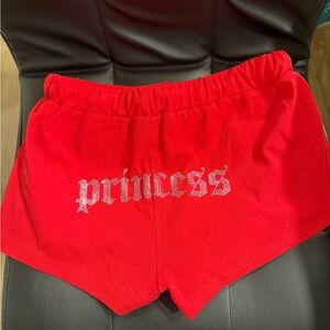 NWT cherrykitten princess y2k rhinestone shorts